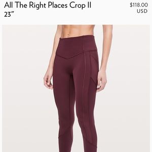 Lululemon “All the Right Places Crop”